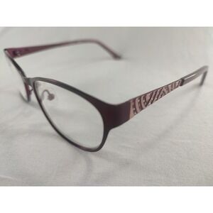 Bulova Alameda Marsala Eyeglass Frames Women 51-16-135 Burgundy Metal Cat Eye